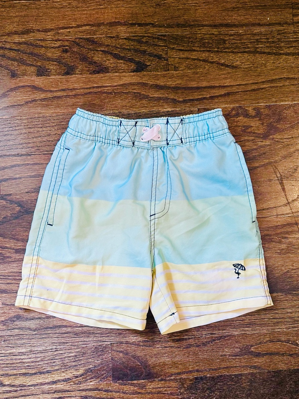 Boy’s Ombre Dip Dye Blue & Yellow Swim Trunks- Shade Critters